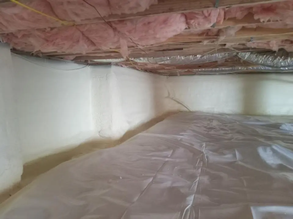Crawl space encapsulation with closed-cell spray foam for Attic Insulation in Hopatcong